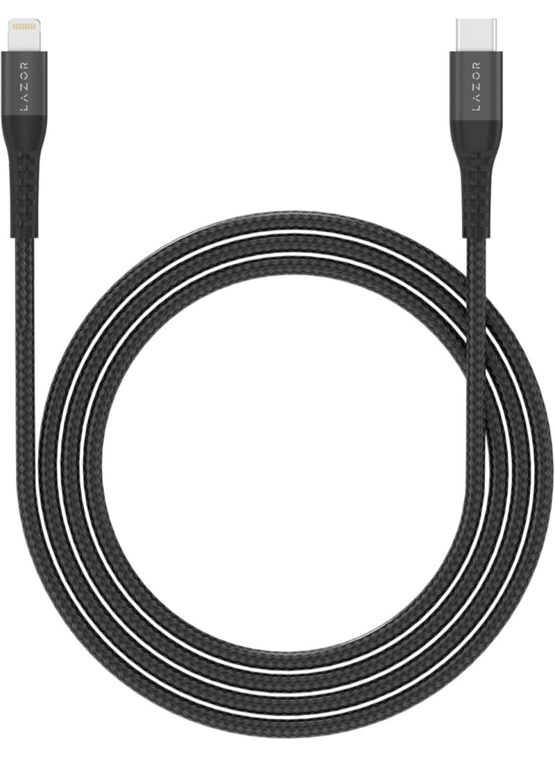 LAZOR Flow L CL90 Type-C to Lightning 20W PD Fast Charging Cable PD20W Type-C to Lightning Cable, 3M - Image 1